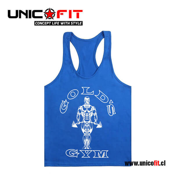 lista orificio de soplado corona Musculosa Gold's Gym Azul - UnicoFit